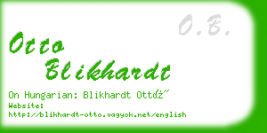 otto blikhardt business card